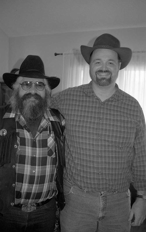 034 Our Wedding Day 29-Nov-2002 Jim and Calvin with Hats.jpg